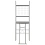 Juego de comedor plegable con estante 3 pzas MDF y acero negro de vidaXL, muebles para cocinas y comedores - Ref: Foro24-2844...