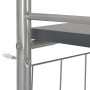 Juego de comedor plegable con estante 3 pzas MDF y acero negro de vidaXL, muebles para cocinas y comedores - Ref: Foro24-2844...