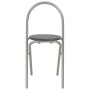 Juego de comedor plegable con estante 3 pzas MDF y acero negro de vidaXL, muebles para cocinas y comedores - Ref: Foro24-2844...
