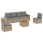 Juego de sofás jardín con cojines beige mezcla 7 pzas ratán PE de , Conjuntos de jardín - Ref: Foro24-3256402, Precio: 437,62...