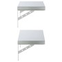 Estantes de pared 2 uds acero inoxidable plateado 50x23,5 cm en Estanterías | Comprar online en Foru.es