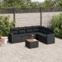 Set de comedor de jardín 7 pzas y cojines ratán sintético negro de , Conjuntos de jardín - Ref: Foro24-3256468, Precio: 453,8...