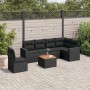 Set de comedor de jardín 7 pzas y cojines ratán sintético negro de , Conjuntos de jardín - Ref: Foro24-3256475, Precio: 453,8...
