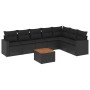 Set de sofás de jardín 8 piezas y cojines ratán sintético negro de , Conjuntos de jardín - Ref: Foro24-3256482, Precio: 509,7...