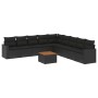 Set de sofás de jardín 10 pzas cojines ratán sintético negro de , Conjuntos de jardín - Ref: Foro24-3256496, Precio: 608,67 €...