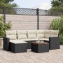Set de comedor de jardín 7 pzas y cojines ratán sintético negro de , Conjuntos de jardín - Ref: Foro24-3256553, Precio: 418,7...