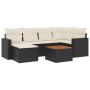 Set de comedor de jardín 7 pzas y cojines ratán sintético negro de , Conjuntos de jardín - Ref: Foro24-3256553, Precio: 418,7...