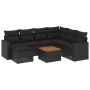 Set de sofás de jardín 8 piezas y cojines ratán sintético negro de , Conjuntos de jardín - Ref: Foro24-3256566, Precio: 500,9...