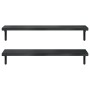 Estantes de pared 2 uds acero inoxidable negro 100x30 cm en Estanterías | Comprar online en Foru.es