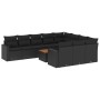 Set de sofás de jardín 11 pzas y cojines ratán sintético negro de , Conjuntos de jardín - Ref: Foro24-3256629, Precio: 674,22...