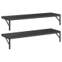 Estantes de pared 2 uds acero inoxidable negro 100x30 cm en Estanterías | Comprar online en Foru.es