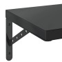 Estantes de pared 2 uds acero inoxidable negro 100x30 cm en Estanterías | Comprar online en Foru.es