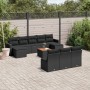 Set de sofás de jardín 11 pzas y cojines ratán sintético negro de , Conjuntos de jardín - Ref: Foro24-3256657, Precio: 622,24...