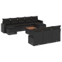 Set de sofás de jardín 11 pzas y cojines ratán sintético negro de , Conjuntos de jardín - Ref: Foro24-3256657, Precio: 622,24...