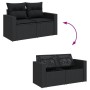 Set de sofás de jardín 11 pzas y cojines ratán sintético negro de , Conjuntos de jardín - Ref: Foro24-3256657, Precio: 622,24...