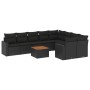 Set de sofás de jardín 10 pzas cojines ratán sintético negro de , Conjuntos de jardín - Ref: Foro24-3256608, Precio: 660,10 €...