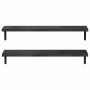 Estantes de pared 2 uds acero inoxidable negro 100x23,5 cm en Estanterías | Comprar online en Foru.es