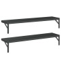 Estantes de pared 2 uds acero inoxidable negro 100x23,5 cm en Estanterías | Comprar online en Foru.es