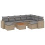 Juego de sofás jardín con cojines beige 10 pzas ratán sintético de , Conjuntos de jardín - Ref: Foro24-3256738, Precio: 639,2...