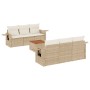 Set sofás de jardín 7 piezas y cojines ratán sintético beige de , Conjuntos de jardín - Ref: Foro24-3256786, Precio: 559,14 €...