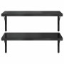 Estantes de pared 2 uds acero inoxidable negro 75x40 cm en Estanterías | Comprar online en Foru.es