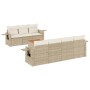 Juego de sofás de jardín con cojines beige 8 pzas ratán PE de , Conjuntos de jardín - Ref: Foro24-3256800, Precio: 577,80 €, ...