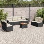 Set de sofás de jardín 8 piezas y cojines ratán sintético negro de , Conjuntos de jardín - Ref: Foro24-3256854, Precio: 492,3...