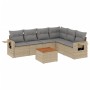 Juego de sofás jardín con cojines beige mezcla 7 pzas ratán PE de , Conjuntos de jardín - Ref: Foro24-3256913, Precio: 462,43...