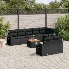 Set de sofás de jardín 8 piezas y cojines ratán sintético negro de , Conjuntos de jardín - Ref: Foro24-3256979, Precio: 650,3...