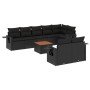Set de sofás de jardín 8 piezas y cojines ratán sintético negro de , Conjuntos de jardín - Ref: Foro24-3256979, Precio: 636,6...