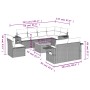 Set de muebles de jardín 9 pzas y cojines ratán sintético gris de , Conjuntos de jardín - Ref: Foro24-3256991, Precio: 622,57...