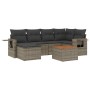 Set de sofás de jardín 7 piezas con cojines ratán PE gris de , Conjuntos de jardín - Ref: Foro24-3256998, Precio: 428,82 €, D...