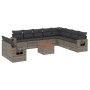 Set de sofás de jardín 11 pzas y cojines ratán sintético gris de , Conjuntos de jardín - Ref: Foro24-3256970, Precio: 691,71 ...