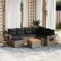Set de sofás de jardín 8 pzas y cojines ratán sintético gris de , Conjuntos de jardín - Ref: Foro24-3257012, Precio: 499,75 €...