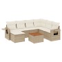Juego de sofás de jardín con cojines beige 8 pzas ratán PE de , Conjuntos de jardín - Ref: Foro24-3257010, Precio: 531,14 €, ...
