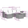 Set de sofás de jardín 7 piezas con cojines ratán PE gris de , Conjuntos de jardín - Ref: Foro24-3257019, Precio: 409,66 €, D...
