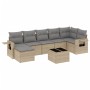 Juego de sofás de jardín con cojines beige 8 pzas ratán PE de , Conjuntos de jardín - Ref: Foro24-3252826, Precio: 525,67 €, ...