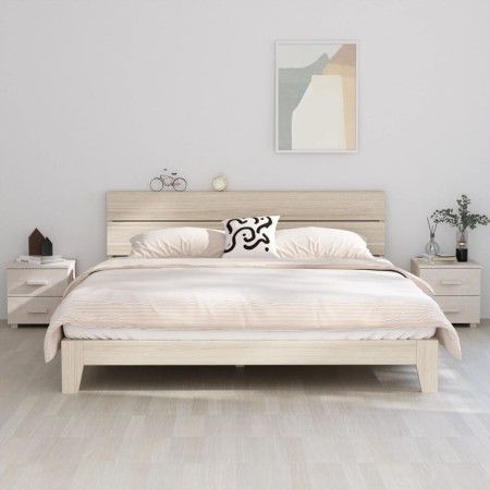 Mesitas de noche 2 uds HAMAR pino macizo blanco 40x35x44,5 cm de vidaXL, Mesitas de noche - Ref: Foro24-340409, Precio: 66,43...