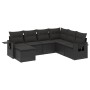 Set de comedor de jardín 7 pzas y cojines ratán sintético negro de , Conjuntos de jardín - Ref: Foro24-3252832, Precio: 471,6...