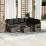 Set de sofás de jardín 8 pzas y cojines ratán sintético gris de , Conjuntos de jardín - Ref: Foro24-3252847, Precio: 504,79 €...