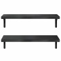 Estantes de pared 2 uds acero inoxidable negro 75x30 cm en Estanterías | Comprar online en Foru.es
