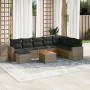 Set de muebles de jardín 9 pzas y cojines ratán sintético gris de , Conjuntos de jardín - Ref: Foro24-3257033, Precio: 553,21...