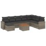 Set de muebles de jardín 9 pzas y cojines ratán sintético gris de , Conjuntos de jardín - Ref: Foro24-3257033, Precio: 553,21...