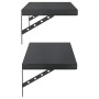 Estantes de pared 2 uds acero inoxidable negro 75x30 cm en Estanterías | Comprar online en Foru.es
