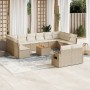 Set sofás de jardín con cojines 13 pzas ratán sintético beige de , Conjuntos de jardín - Ref: Foro24-3257129, Precio: 895,21 ...