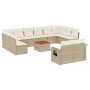 Set sofás de jardín con cojines 13 pzas ratán sintético beige de , Conjuntos de jardín - Ref: Foro24-3257129, Precio: 895,21 ...
