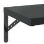 Estantes de pared 2 uds acero inoxidable negro 75x30 cm en Estanterías | Comprar online en Foru.es