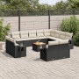 Set de sofás de jardín y cojines 13 pzas ratán sintético negro de , Conjuntos de jardín - Ref: Foro24-3257162, Precio: 873,83...