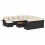 Set de sofás de jardín y cojines 13 pzas ratán sintético negro de , Conjuntos de jardín - Ref: Foro24-3257197, Precio: 793,55...