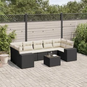 Set de sofás de jardín 8 piezas y cojines ratán sintético negro de , Conjuntos de jardín - Ref: Foro24-3254673, Precio: 513,2...